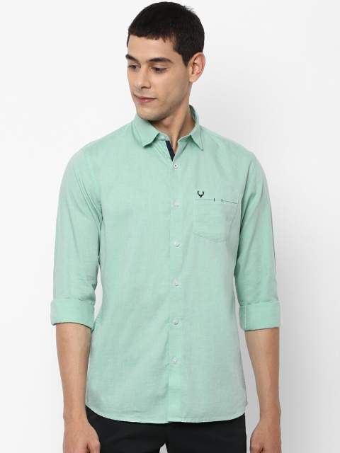 

Allen Solly Men Green Slim Fit Solid Casual Shirt