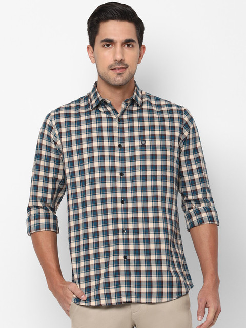 

Allen Solly Men Multicoloured Slim Fit Checked Casual Cotton Shirt, Multi