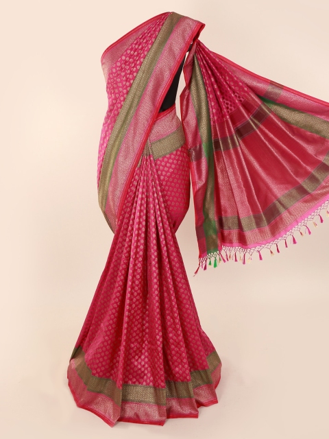 

Pothys Magenta Pure Silk Woven Design Banarasi Saree