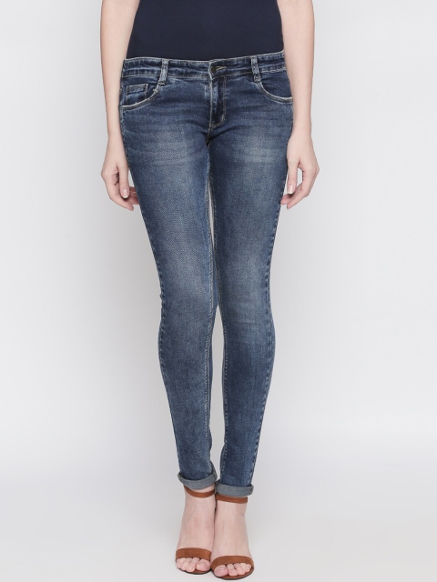 

fungus Women Blue Slim Fit High-Rise Clean Look Jeans