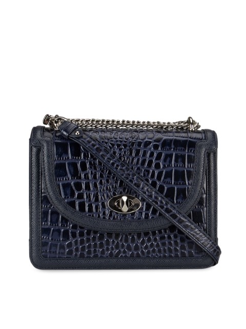 

Da Milano Blue Textured Sling Bag