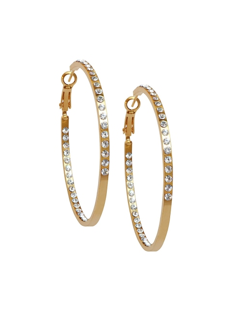 

Foxy Sperks Gold-Toned Contemporary Hoop Earrings