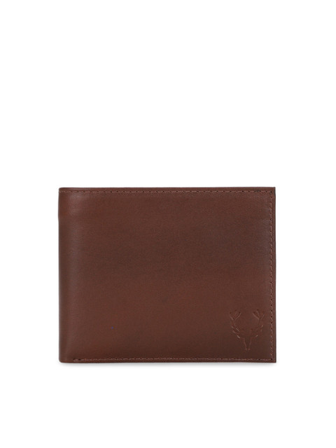 

Allen Solly Men Brown Solid Leather Two Fold Wallet