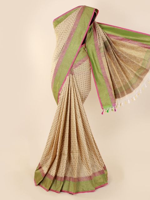 

Pothys Cream-Coloured Pure Silk Woven Design Banarasi Saree