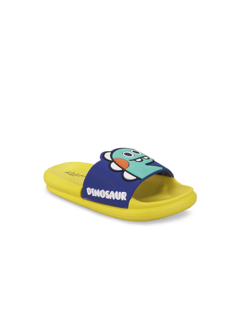 

FEETWELL SHOES Boys Yellow & Blue Solid Sliders