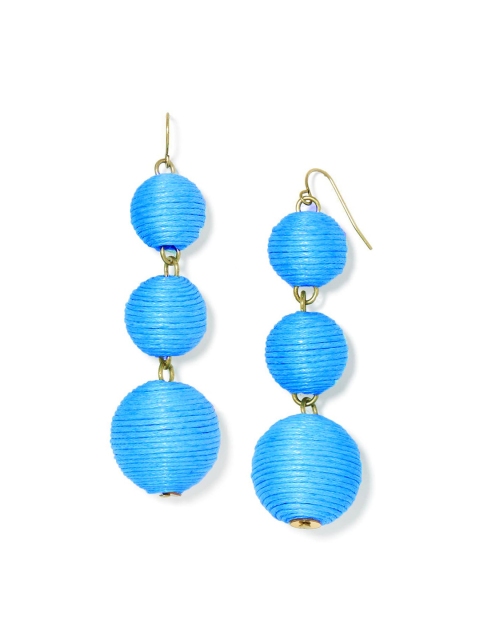 

Foxy Sperks Blue Spherical Drop Earrings