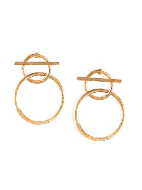

Foxy Sperks Gold-Toned Contemporary Hoop Earrings