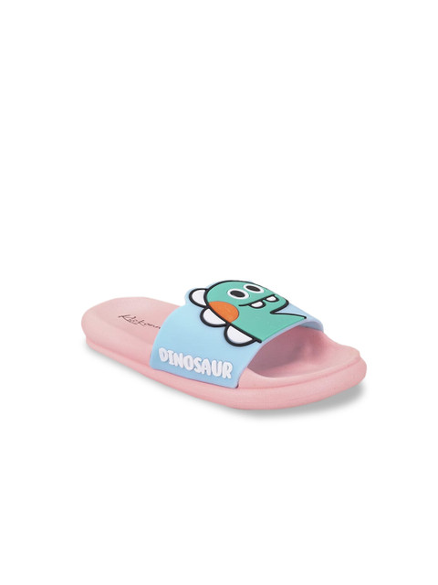 

FEETWELL SHOES Boys Pink & Blue Printed Sliders