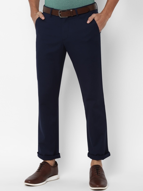 

Allen Solly Men Navy Blue Regular Fit Solid Regular Trousers