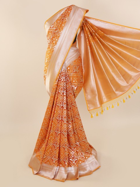 

Pothys Gold-Toned Woven Design Banarasi Saree