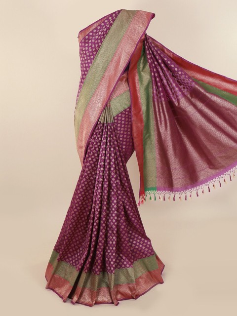 

Pothys Purple Pure Silk Woven Design Banarasi Saree