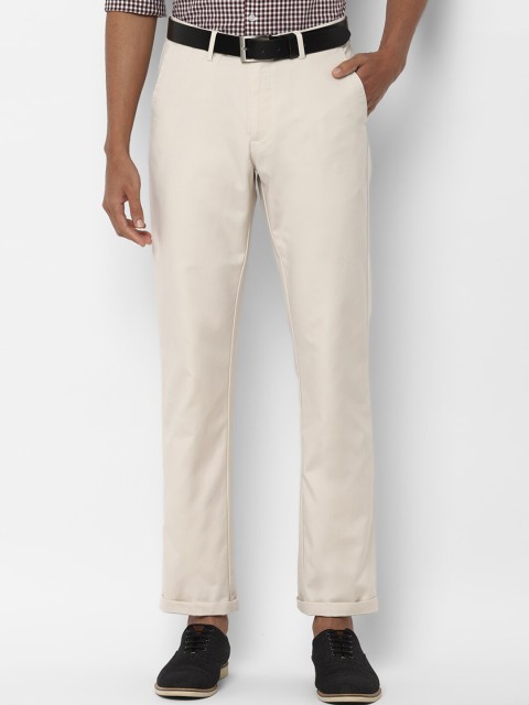 

Allen Solly Men Beige Regular Fit Solid Regular Trousers