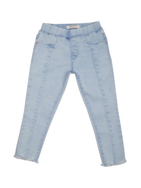 

VITAMINS Girls Blue Solid Denim Jeggings