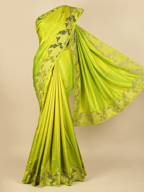 

Pothys Green Solid Art Silk Saree
