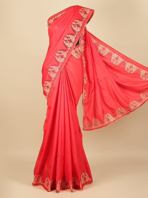 

Pothys Red Solid Art Silk Saree