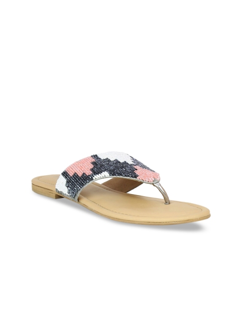 

Inc 5 Women Grey & White Embellished Sandals