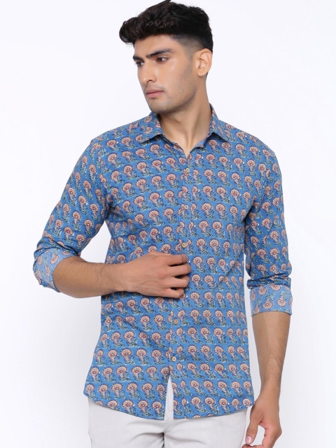

Tistabene Men Blue & Pink Regular Fit Printed Casual Shirt