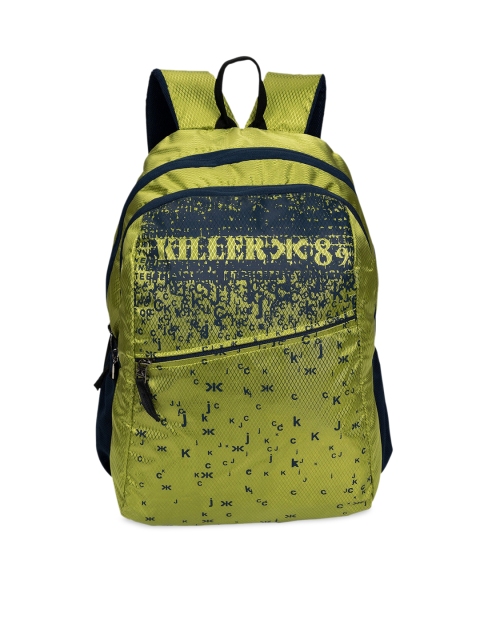 

Killer Unisex Green & Black Printed Backpack