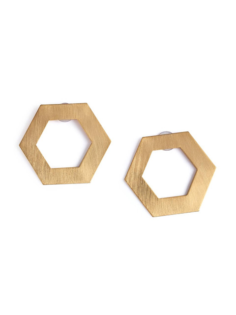 

Foxy Sperks Gold-Toned Handcrafted Contemporary Studs