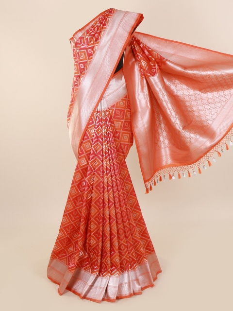 

Pothys Orange Pure Silk Woven Design Banarasi Saree