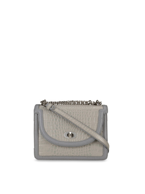 

Da Milano Grey Textured Leather Sling Bag