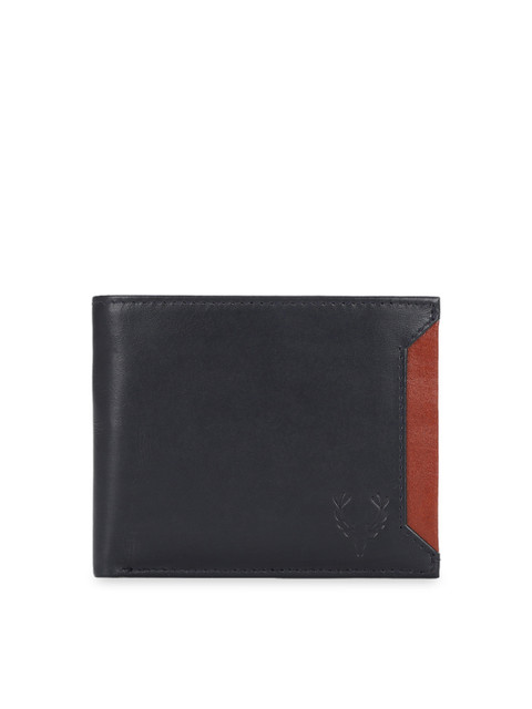 

Allen Solly Men Black Solid Leather Two-Fold Wallet