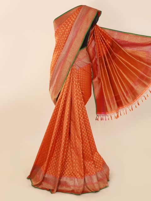 

Pothys Orange Pure Silk Woven Design Banarasi Saree
