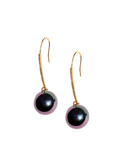 

Foxy Sperks Blue Spherical Drop Earrings
