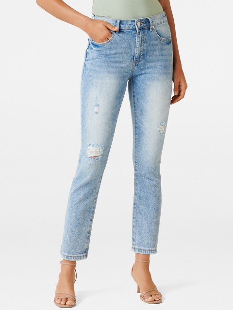 

Forever New Women Blue Straight Fit Jeans