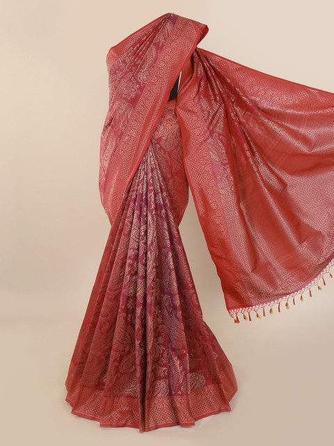 

Pothys Rust Pure Silk Woven Design Banarasi Saree