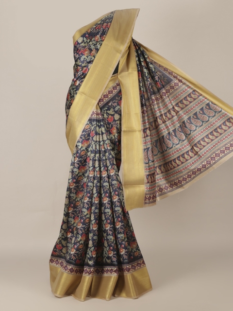 

Pothys Blue Printed Saree