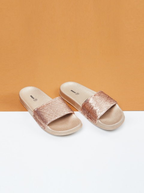

max Women Pink Solid Sliders