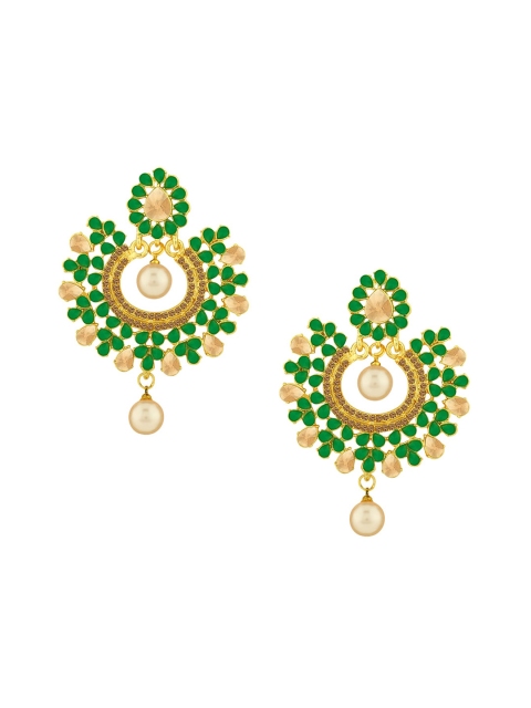 

Alamod Gold-Plated & Green Classic Chandbalis