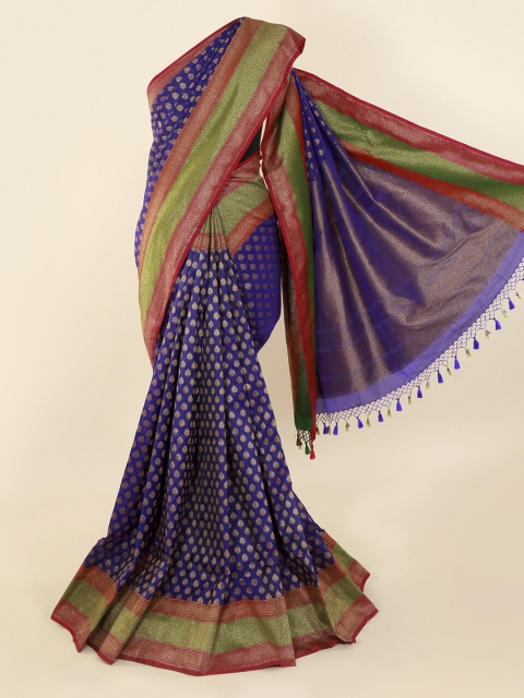 

Pothys Navy Blue Pure Silk Woven Design Banarasi Saree