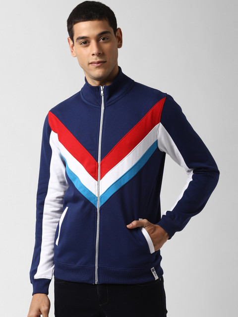 

Peter England Casuals Men Navy Blue Colourblocked Sweatshirt