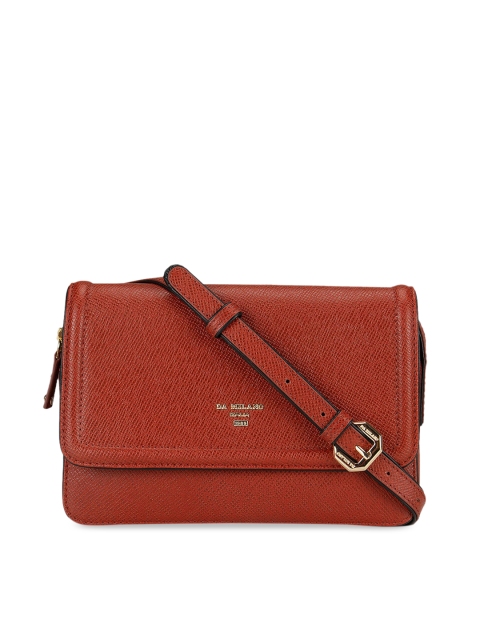 

Da Milano Red Solid Leather Sling Bag