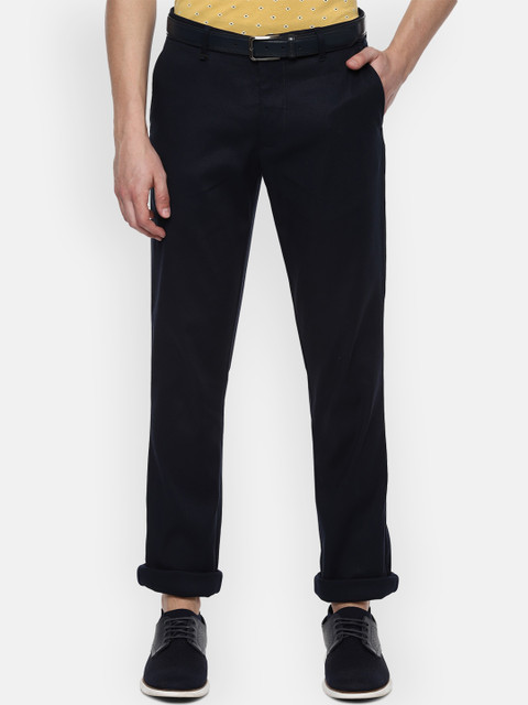 

Louis Philippe Sport Men Navy Blue Slim Fit Solid Regular Trousers