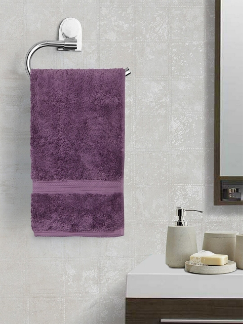 

SPACES Purple Solid 650 GSM Hand Towel
