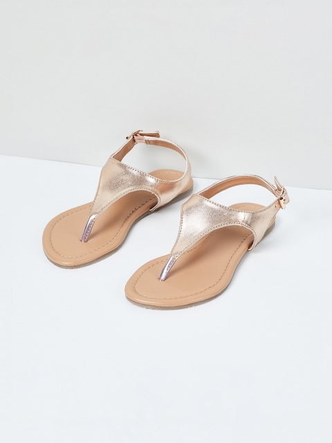 

max Girls Bronze-Toned Sandals