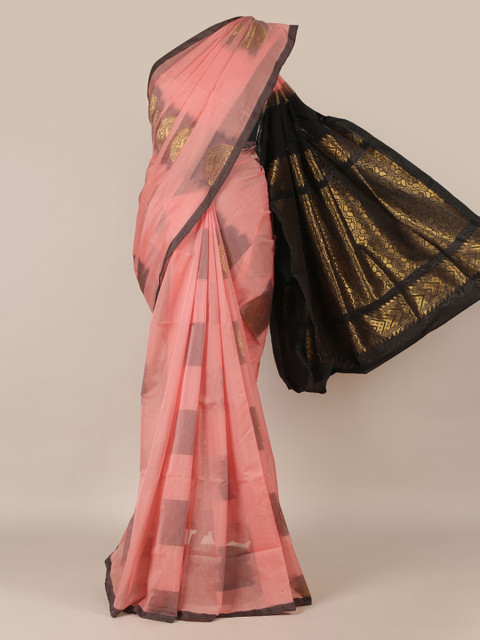 

Pothys Pink Woven Design Silk Cotton Saree