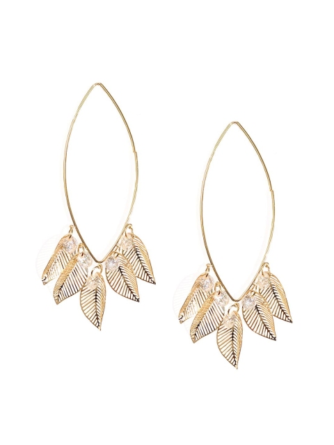 

Foxy Sperks Gold-Toned Contemporary Drop Earrings