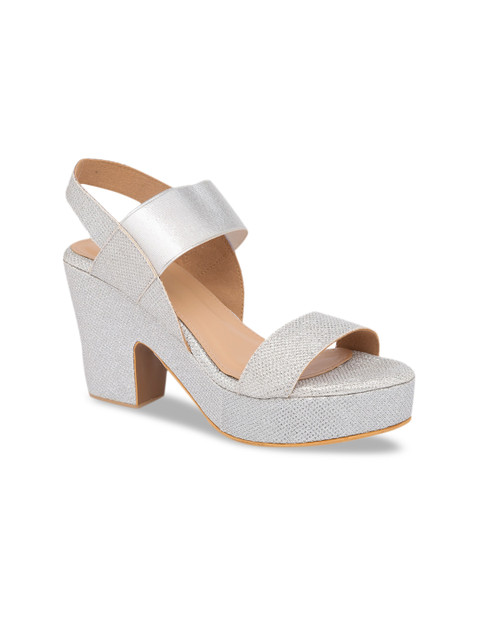 

Rocia Women Silver-Toned Solid Heels