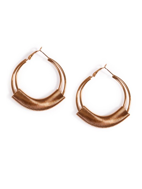 

Foxy Sperks Gold-Toned Contemporary Handcrafted Hoop Earrings