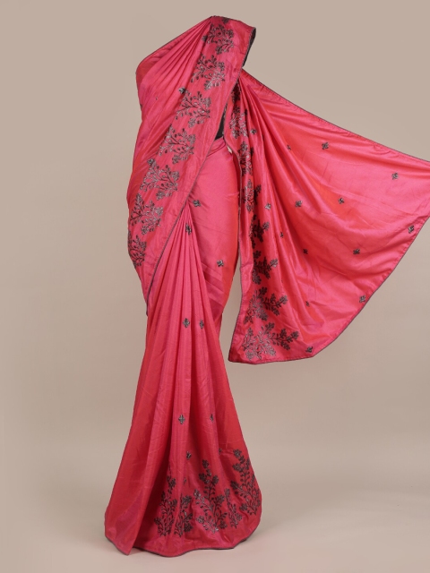 

Pothys Pink Embroidered Art Silk Saree