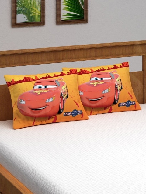 

Disney Set Of 2 Yellow & Red Disney Cars Printed Pillow Covers