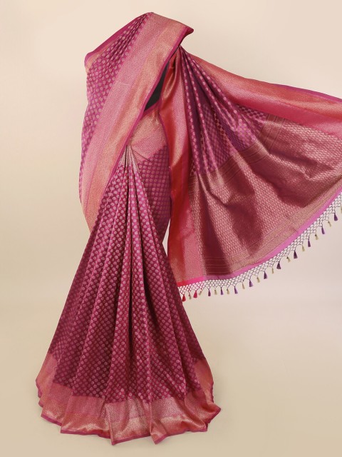 

Pothys Magenta Pure Silk Woven Design Banarasi Saree