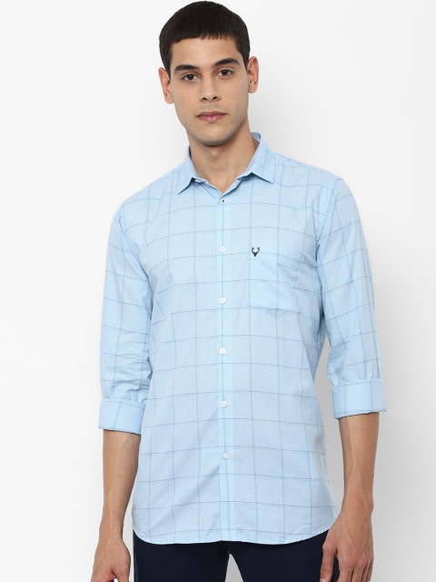 

Allen Solly Men Blue Slim Fit Checked Casual Shirt
