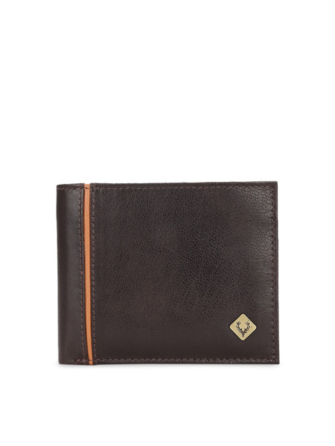 

Allen Solly Men Brown Solid Leather Two Fold Wallet