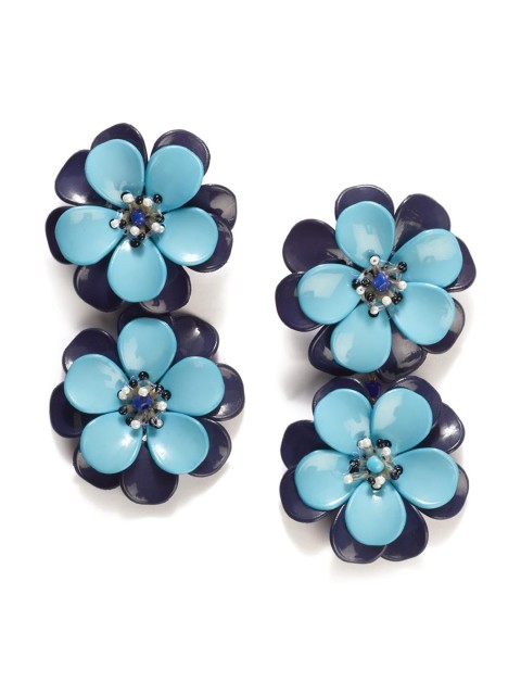 

Foxy Sperks Blue Floral Drop Earrings