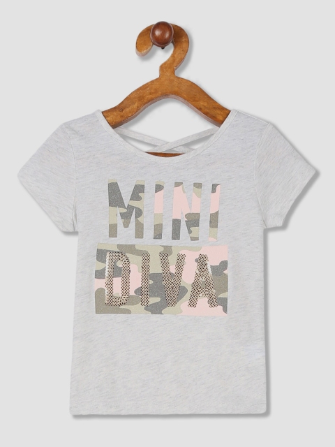 

The Childrens Place Girls Grey Printed Top